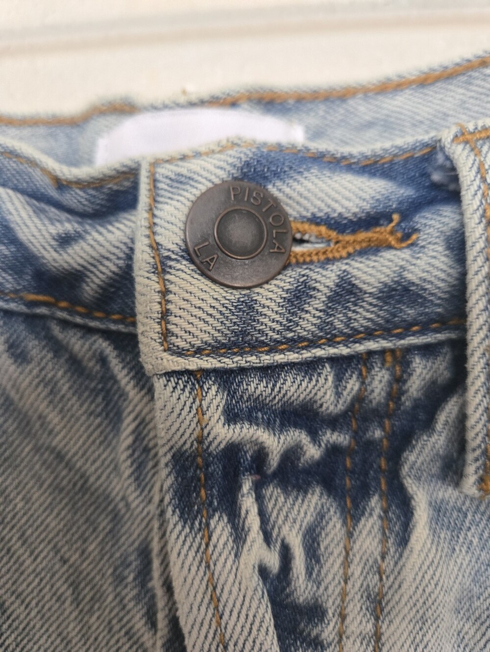 Pistola Distressed Light Wash Denim Shorts Size 25 - Picture 9 of 14
